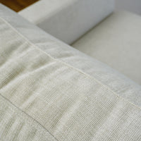 84x30x35-in Roomy Off-White 3-person Sofa with 2 End Pillows