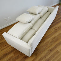 84x30x35-in Roomy Off-White 3-person Sofa with 2 End Pillows