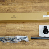 Tailor & Taylor 1‑Inch Adjustable Curtain Rod Set – Black – 36 to 72-inch