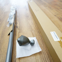 Tailor & Taylor 1‑Inch Adjustable Curtain Rod Set – Silver – 36 to 72-inch