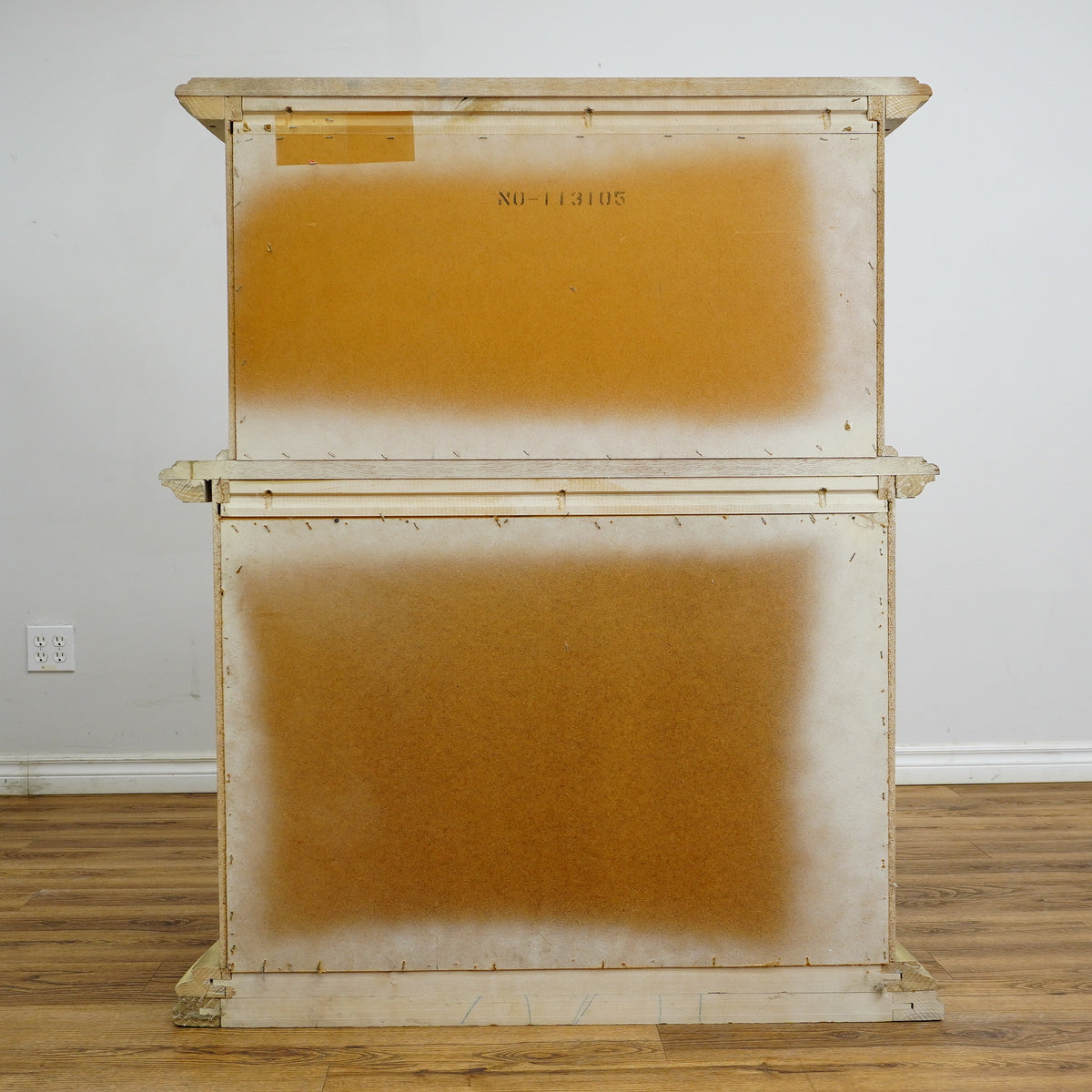 42×20×52‑Inch Ornate Tallboy Dresser – Laguna Cream Distressed – 5‑Drawer