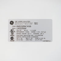 GE 20.8 cu. ft. French Door Refrigerator – Stainless Steel – GNE21DSKJKSS