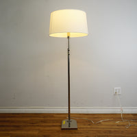 Jake Floor Lamp – Polished Silver & White Linen – Ralph Lauren LT1121PN1