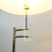 Jake Floor Lamp – Polished Silver & White Linen – Ralph Lauren LT1121PN1