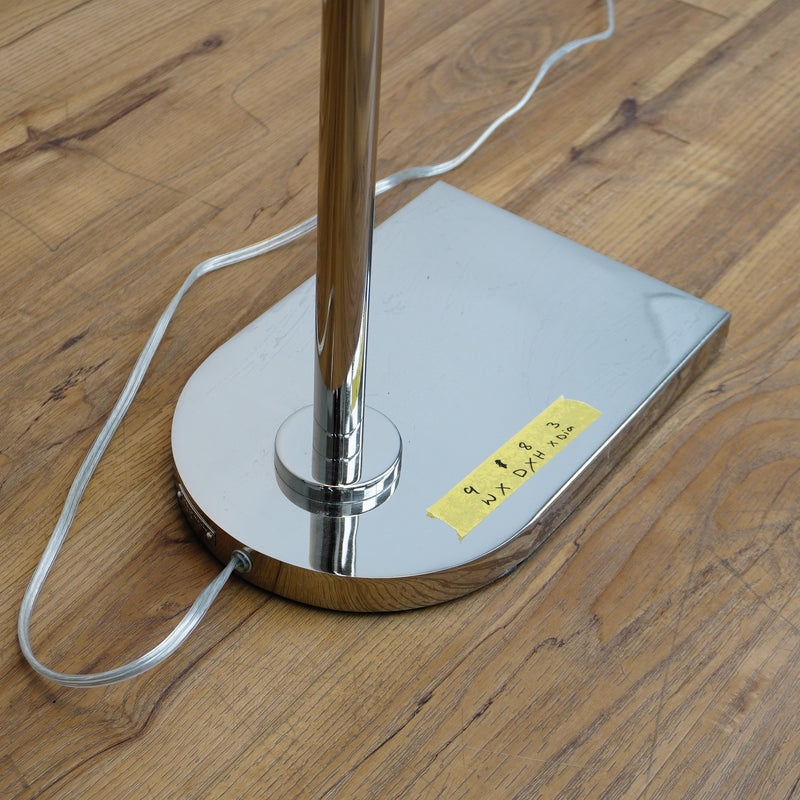 Jake Floor Lamp – Polished Silver & White Linen – Ralph Lauren LT1121PN1