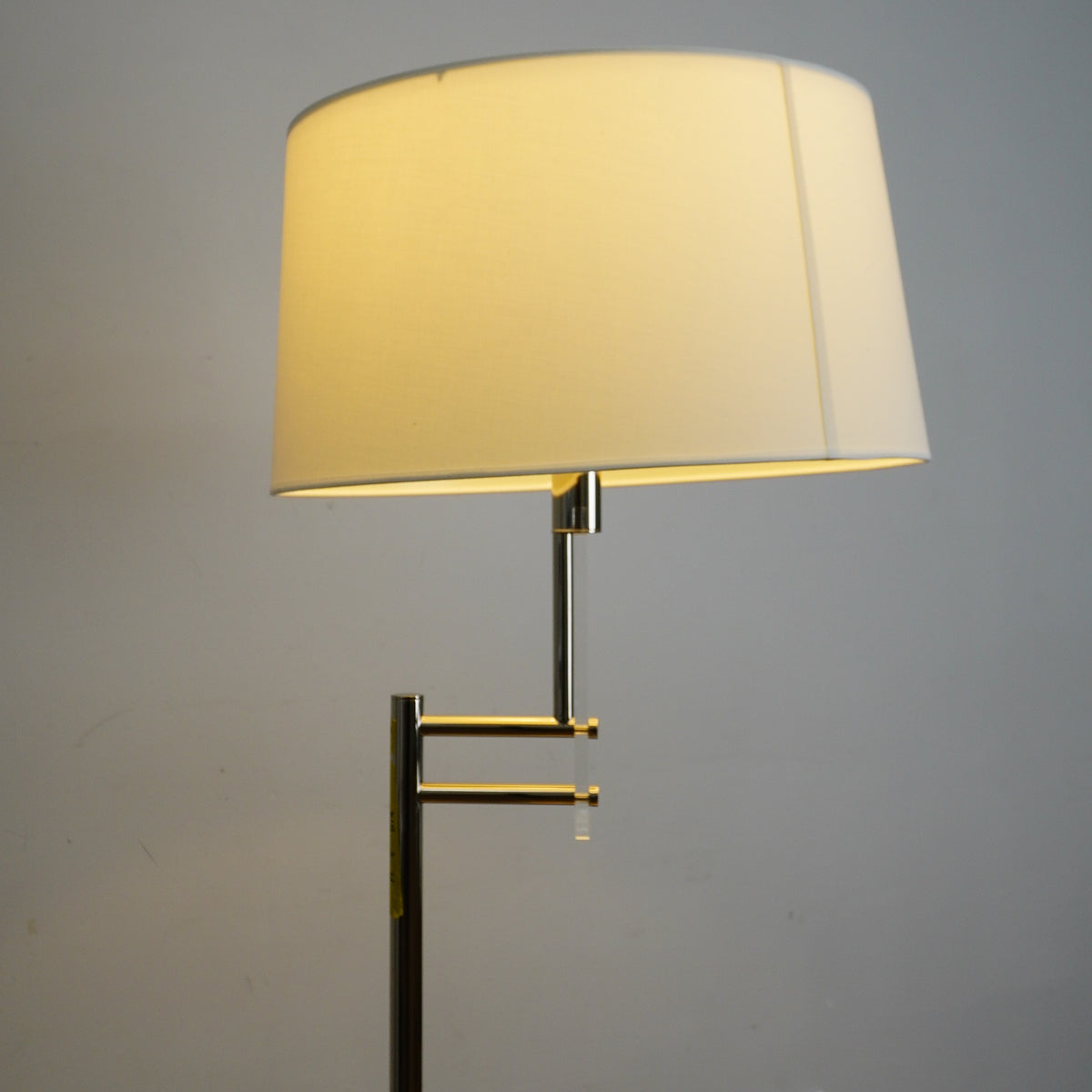 Jake Floor Lamp – Polished Silver & White Linen – Ralph Lauren LT1121PN1