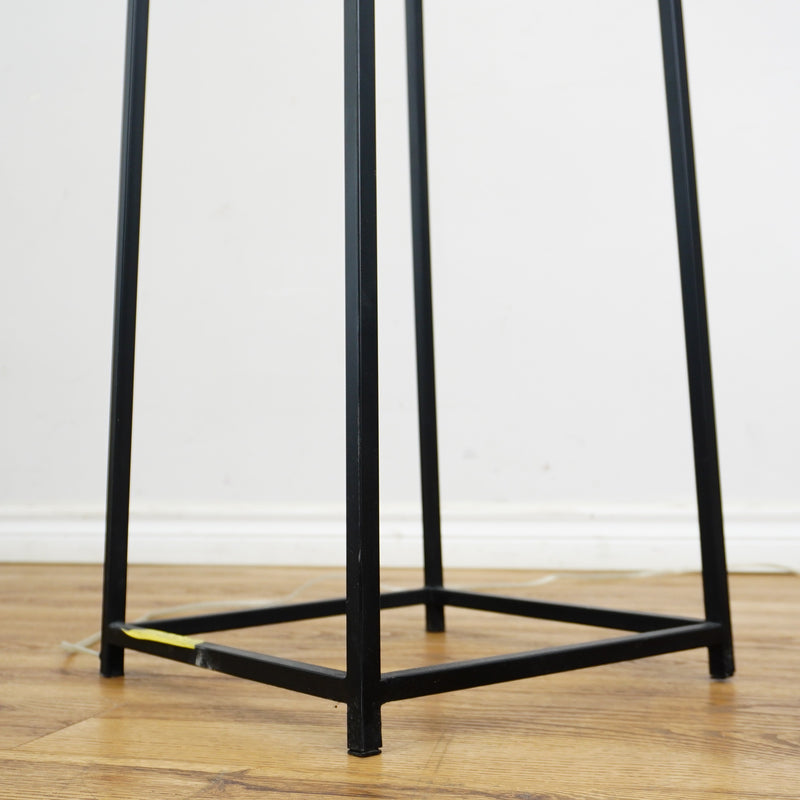 Cooper Floor Lamp – Wrought Iron & Oyster Linen – Robert Abbey 1246