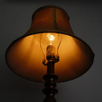 20-Inch Traditional Table Lamp – Brass Base with Beige Fabric Shade