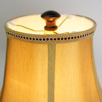 20-Inch Traditional Table Lamp – Brass Base with Beige Fabric Shade