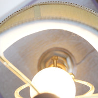 20-Inch Traditional Table Lamp – Brass Base with Beige Fabric Shade