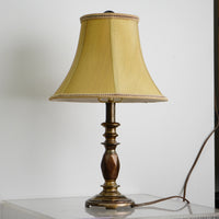 20-Inch Traditional Table Lamp – Brass Base with Beige Fabric Shade
