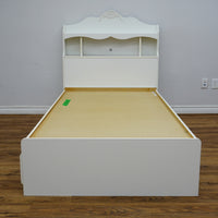 42×84×47‑Inch Platform Storage Bed – Headboard Shelves & Frame Drawers