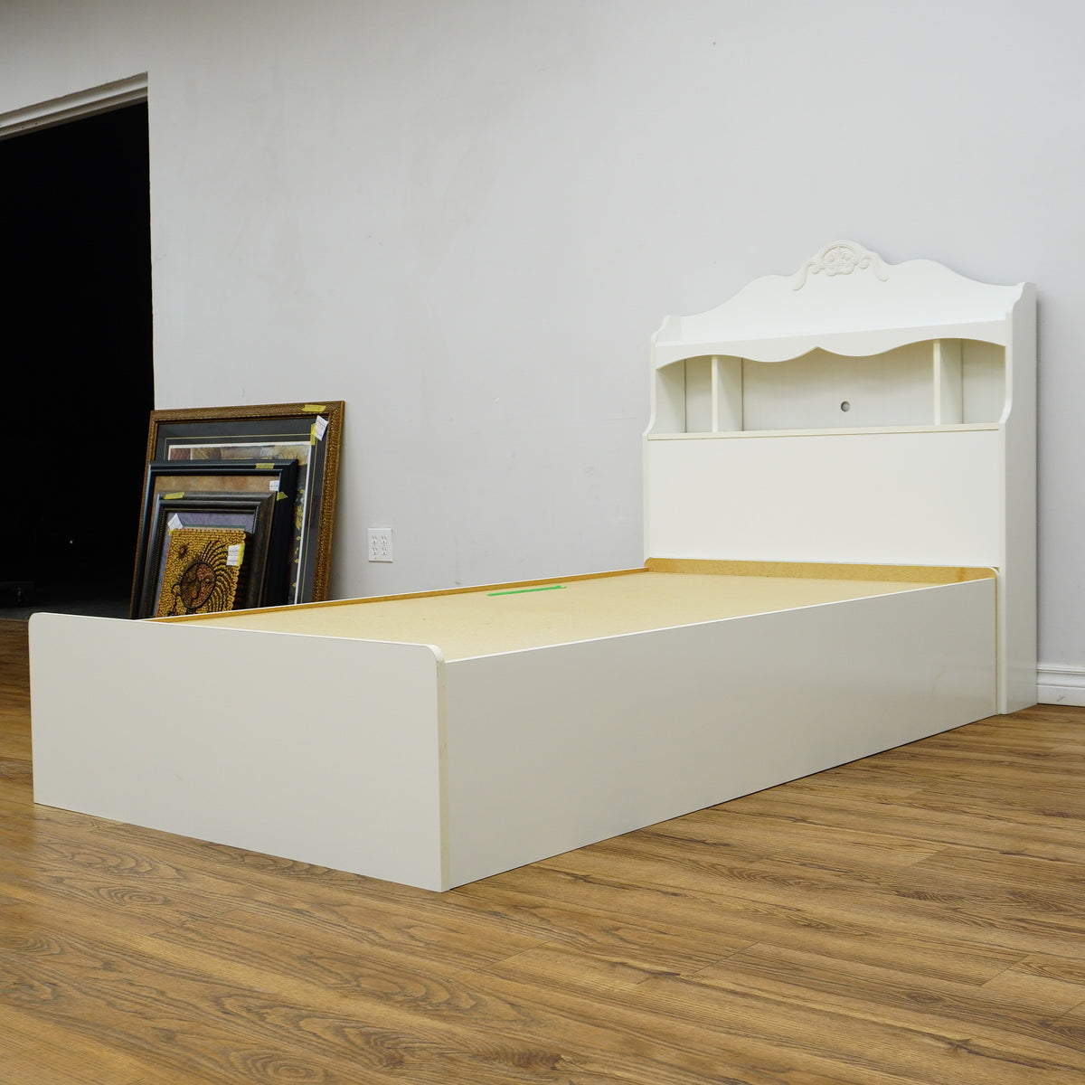 42×84×47‑Inch Platform Storage Bed – Headboard Shelves & Frame Drawers