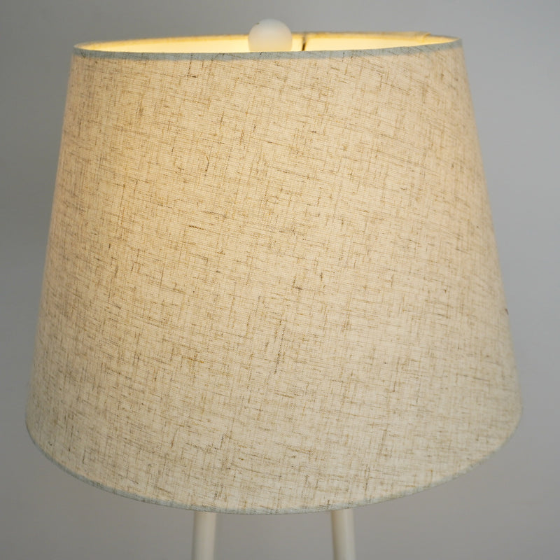 48‑Inch White Floor Lamp with Shelves – 10×10" Base – 14" Shade