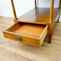21×26×19‑Inch Classic Wooden Side Table – Drawer and Lower Shelf