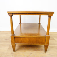 21×26×19‑Inch Classic Wooden Side Table – Drawer and Lower Shelf