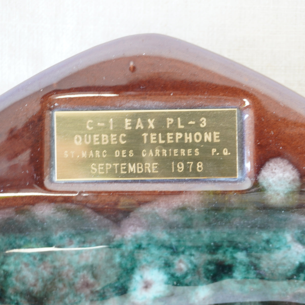 Dark Brown Ceramic Ashtray 9 in - September 1978