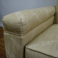 36×35×30–Inch Armchair – Low Profile, Beige Textured Fabric