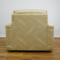 36×35×30–Inch Armchair – Low Profile, Beige Textured Fabric