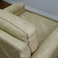 36×35×30–Inch Armchair – Low Profile, Beige Textured Fabric