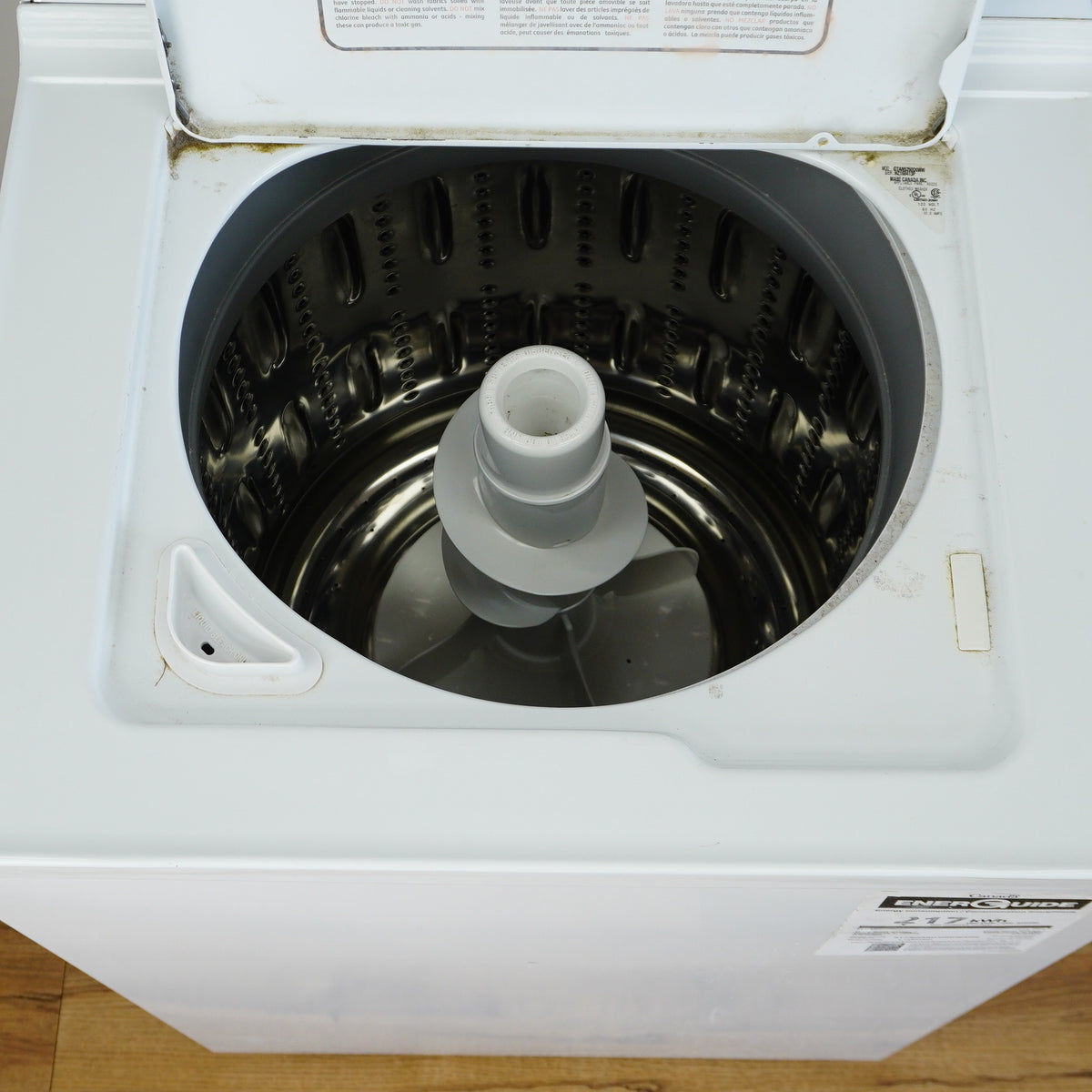 27×27×44–Inch GE Top‑Load Washer – 3.9 cu. ft. SS Basket with Hydrowave