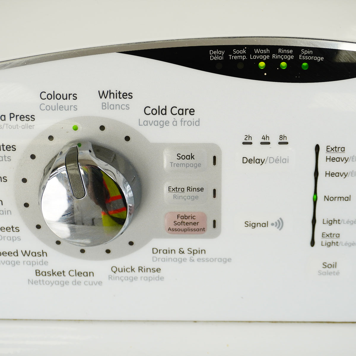 27×27×44–Inch GE Top‑Load Washer – 3.9 cu. ft. SS Basket with Hydrowave