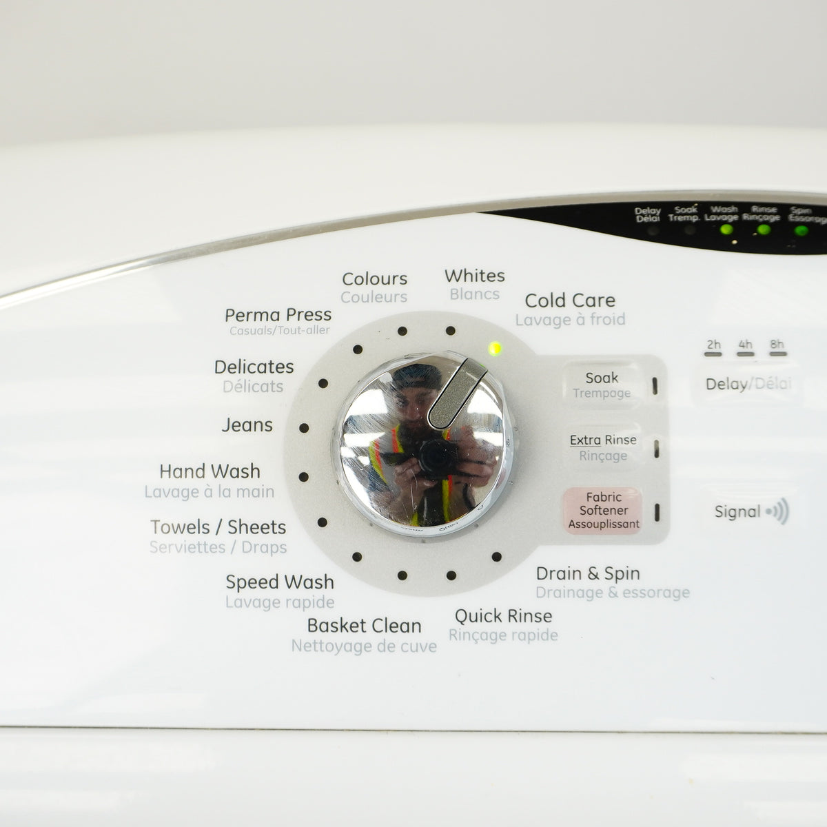 27×27×44–Inch GE Top‑Load Washer – 3.9 cu. ft. SS Basket with Hydrowave
