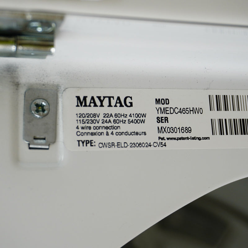 29×28×43–Inch Maytag Electric Dryer – 7.0 cu. ft. Capacity – Wrinkle Control