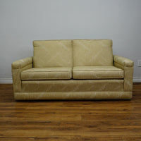60×35×31–Inch Loveseat – Low Profile, Beige Textured Fabric