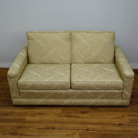 60×35×31–Inch Loveseat – Low Profile, Beige Textured Fabric