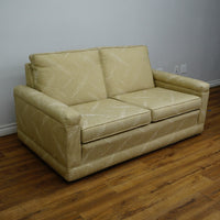 60×35×31–Inch Loveseat – Low Profile, Beige Textured Fabric