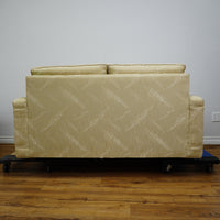 60×35×31–Inch Loveseat – Low Profile, Beige Textured Fabric