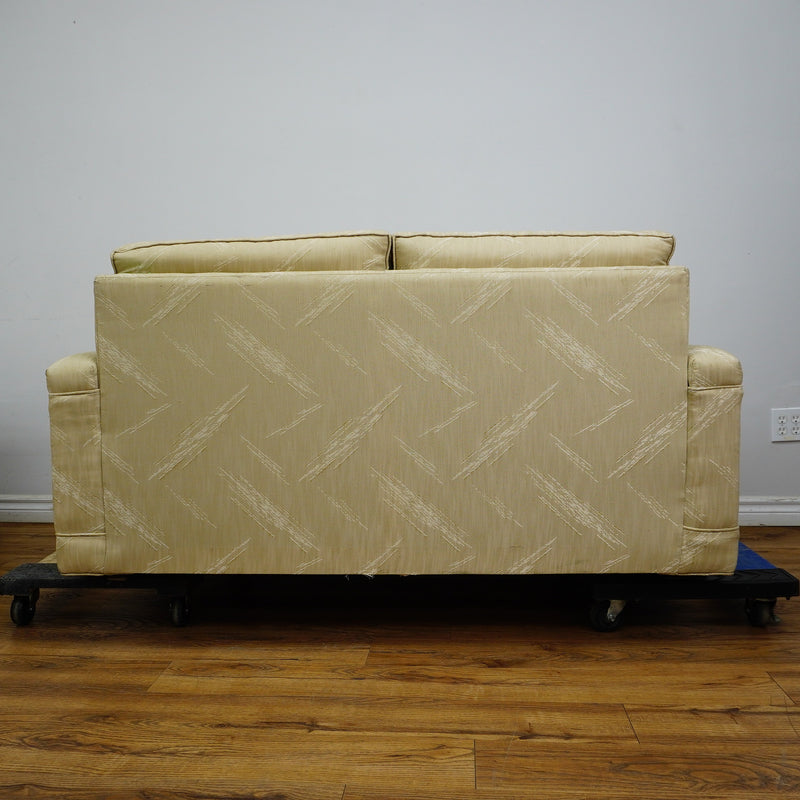 60×35×31–Inch Loveseat – Low Profile, Beige Textured Fabric
