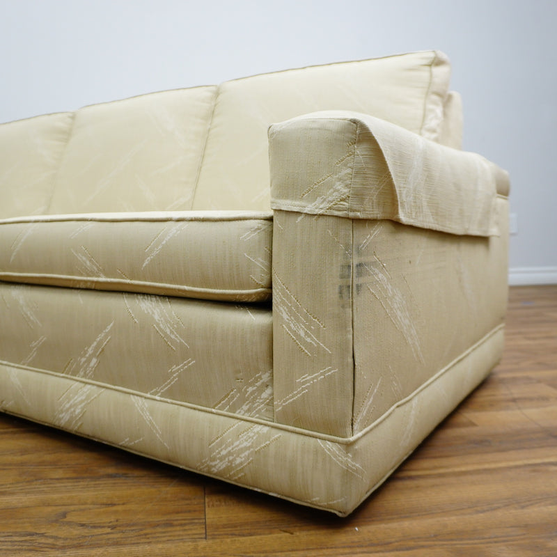 84×35×31–Inch Sofa – Low Profile, Beige Textured Fabric