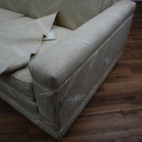 84×35×31–Inch Sofa – Low Profile, Beige Textured Fabric