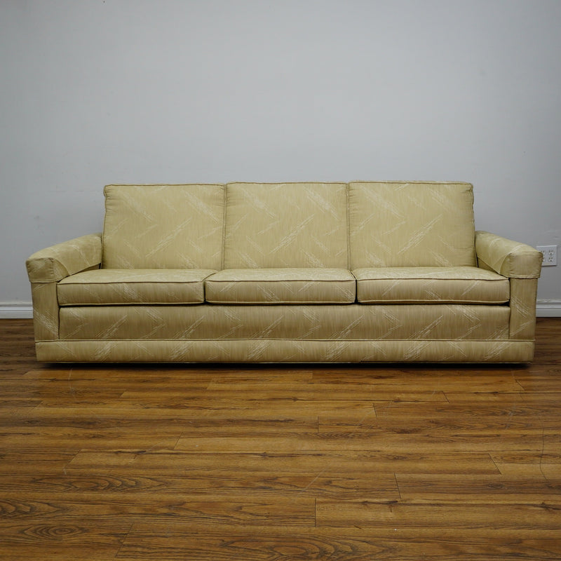 84×35×31–Inch Sofa – Low Profile, Beige Textured Fabric