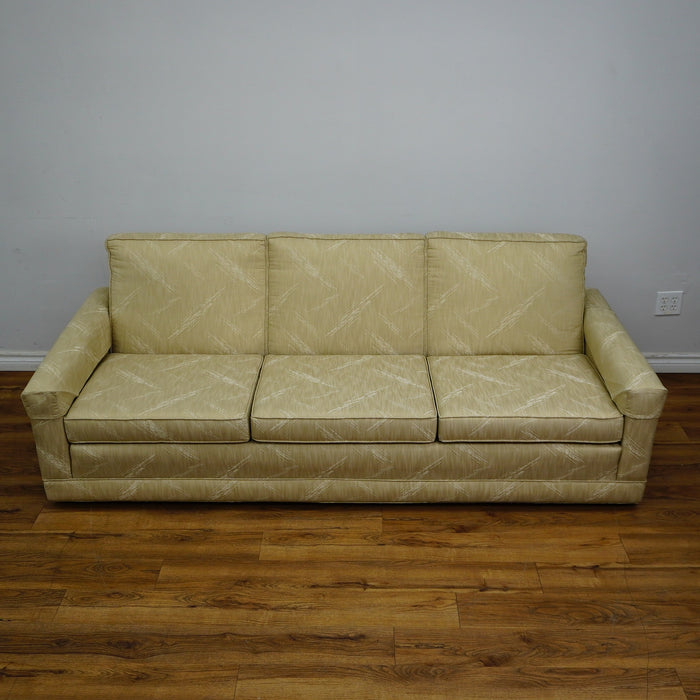 84×35×31–Inch Sofa – Low Profile, Beige Textured Fabric
