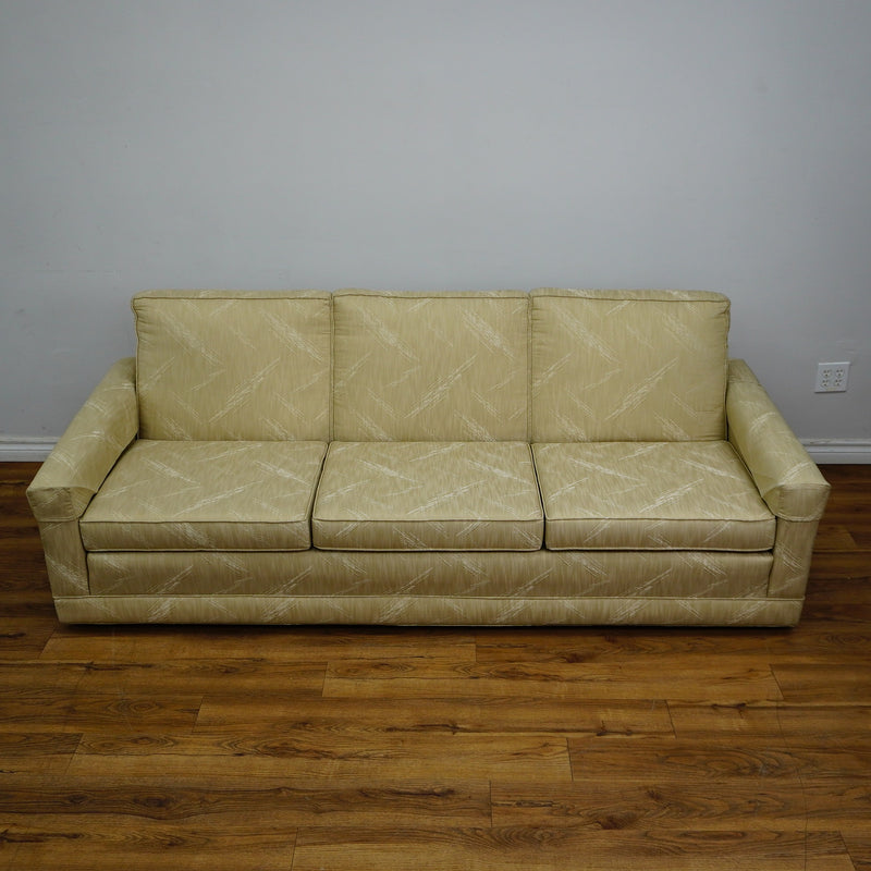 84×35×31–Inch Sofa – Low Profile, Beige Textured Fabric