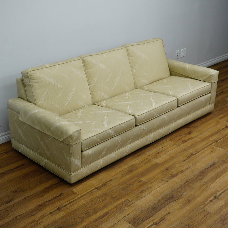 84×35×31–Inch Sofa – Low Profile, Beige Textured Fabric