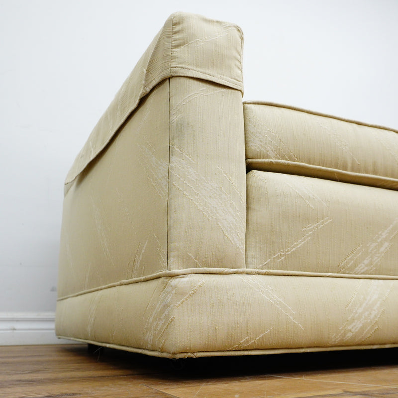 84×35×31–Inch Sofa – Low Profile, Beige Textured Fabric