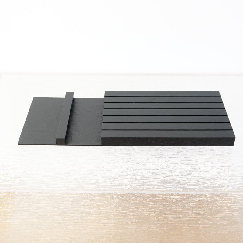 19×7.25×1–Inch Knife Block Insert – Dark Ash Wood, 6‑Knife Capacity