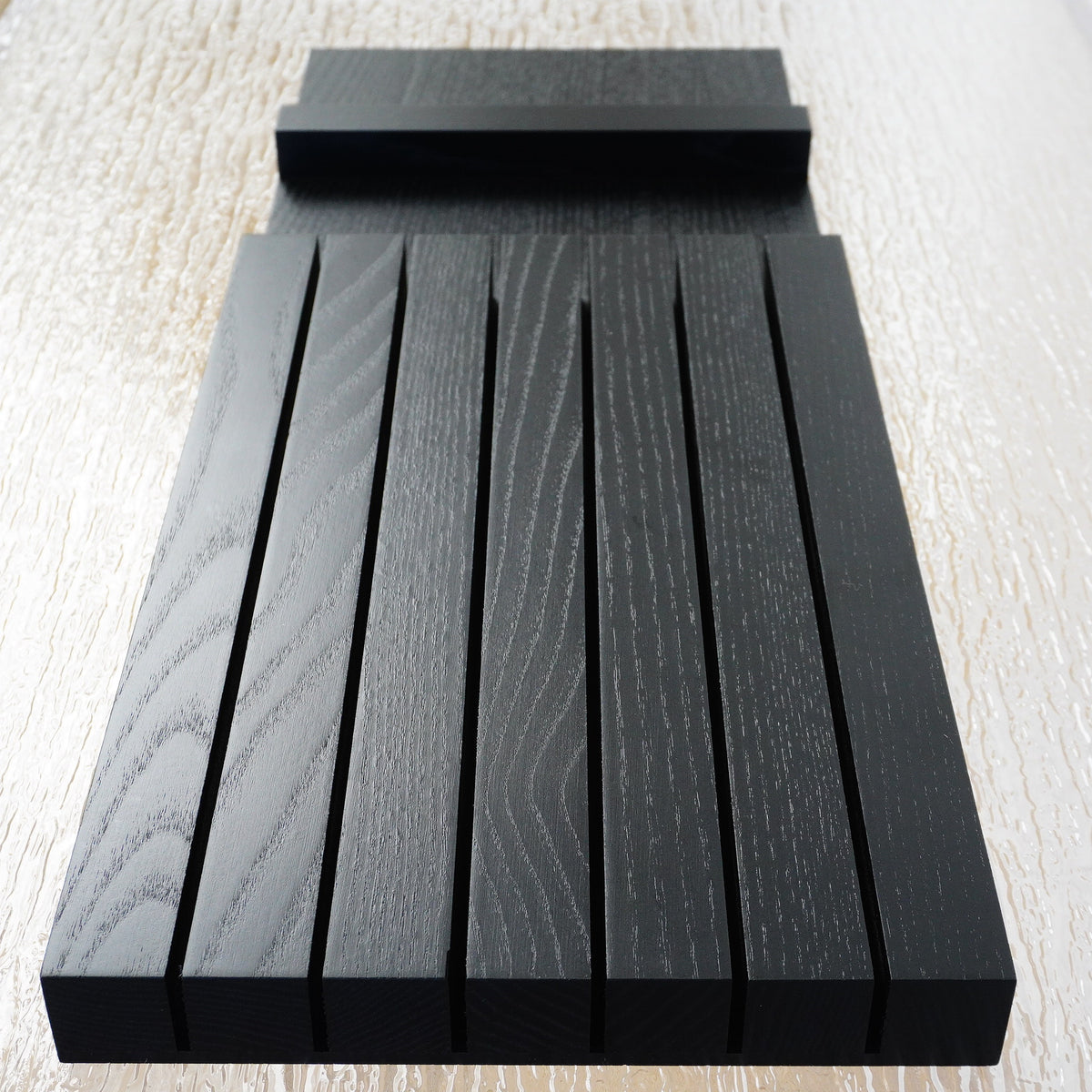 19×7.25×1–Inch Knife Block Insert – Dark Ash Wood, 6‑Knife Capacity