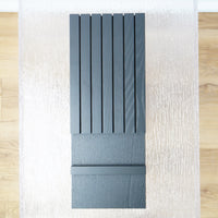19×7.25×1–Inch Knife Block Insert – Dark Ash Wood, 6‑Knife Capacity