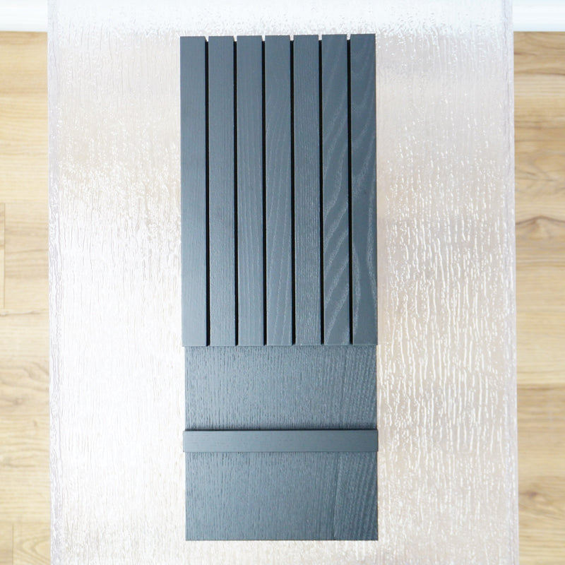 19×7.25×1–Inch Knife Block Insert – Dark Ash Wood, 6‑Knife Capacity
