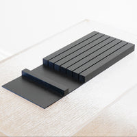 19×7.25×1–Inch Knife Block Insert – Dark Ash Wood, 6‑Knife Capacity