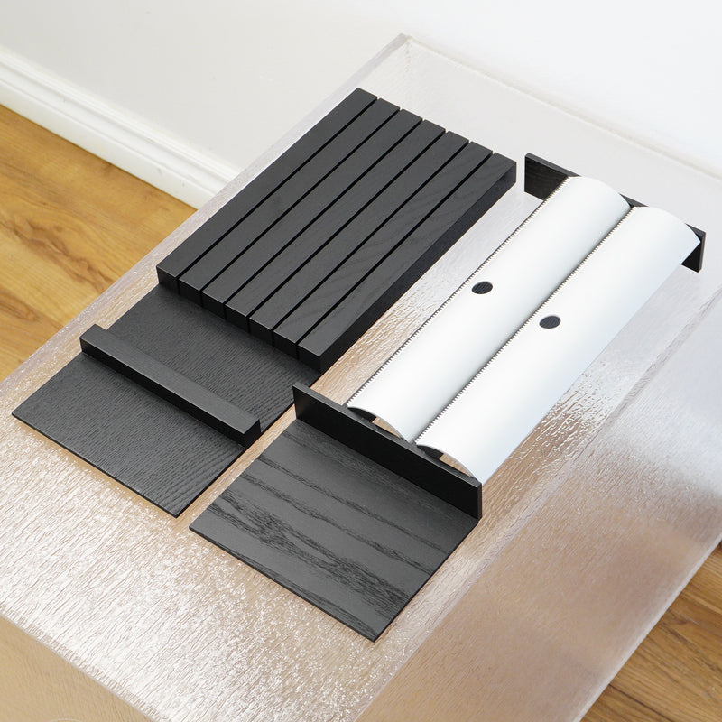 19×7.25×1–Inch Knife Block Insert – Dark Ash Wood, 6‑Knife Capacity