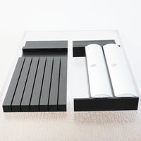 19×7.25×2–Inch Foil Roll Dispenser – Dark Ash Wood, 2‑Roll Capacity