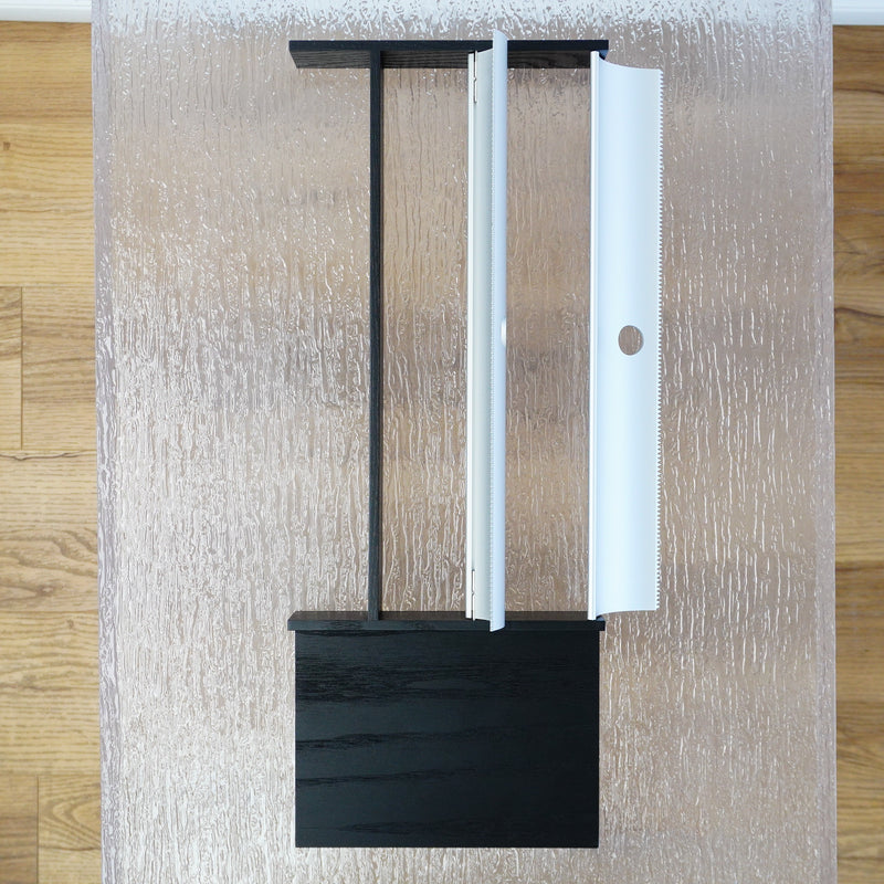 19×7.25×2–Inch Foil Roll Dispenser – Dark Ash Wood, 2‑Roll Capacity