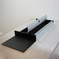 19×7.25×2–Inch Foil Roll Dispenser – Dark Ash Wood, 2‑Roll Capacity