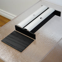 19×7.25×2–Inch Foil Roll Dispenser – Dark Ash Wood, 2‑Roll Capacity